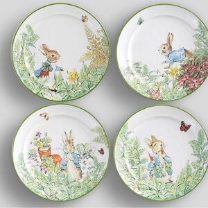 New Pottery Barn Set Of 5 Peter Rabbit Salad Plates